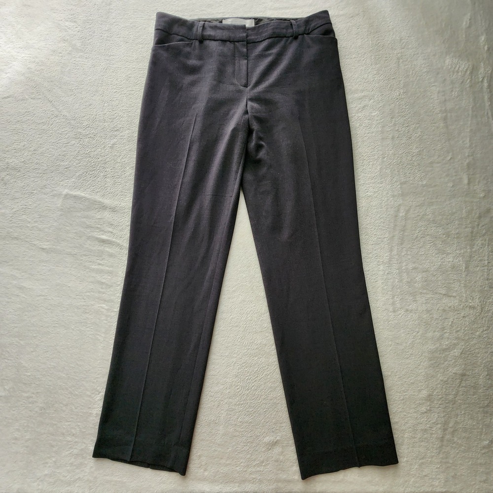 Contemporaine Dress Pants Womens 8 Black Straight‎ Leg Career W32 31.5L Office